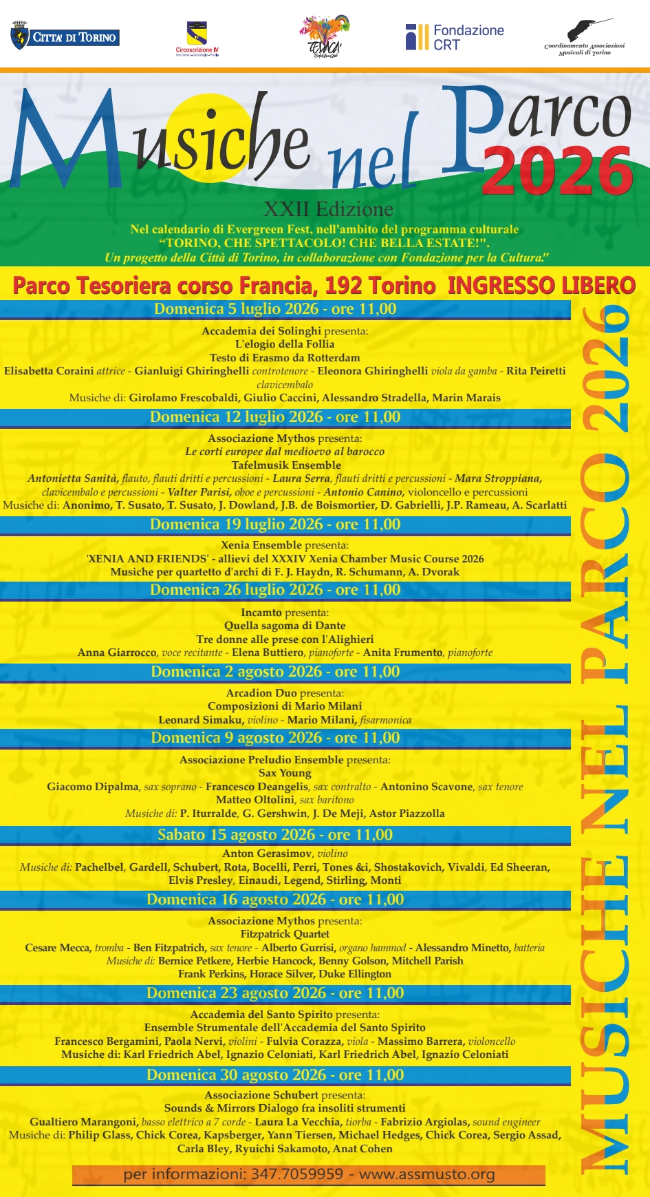 Musiche nel Parco 2026